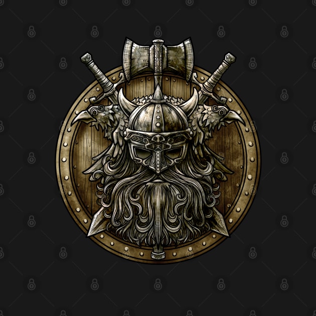 Viking Shield - Nordic Norse Valhalla by BDAZ