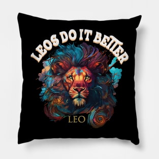 leo sodiac ideas of confidence Pillow