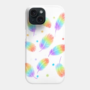 Pastel Rainbow Leaves Phone Case