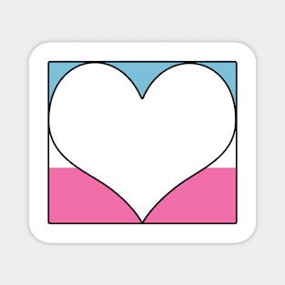 Trans Pride Heart Block Magnet