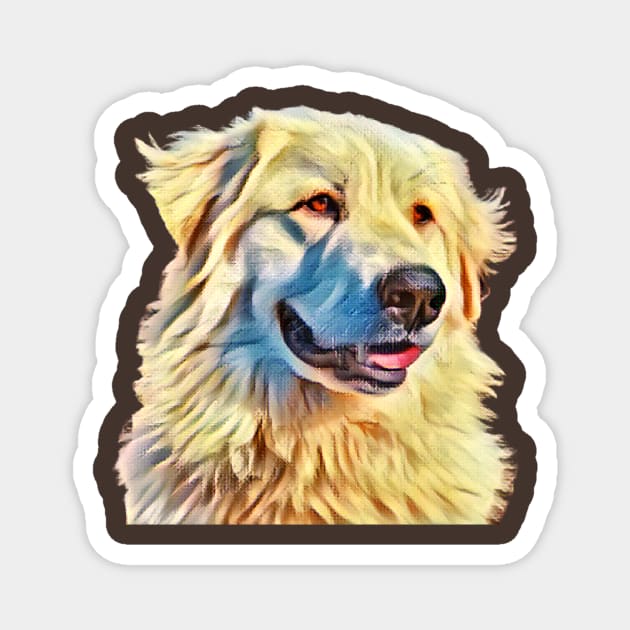 Great Pyrenees - painted style Magnet by rford191