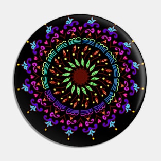 Colorful mandala art Pin