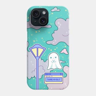 A ghost that says- I'm trying my best Phone Case