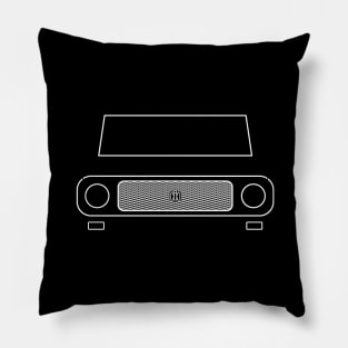 International Harvester Scout 80 classic 1960s truck white outline graphic Pillow