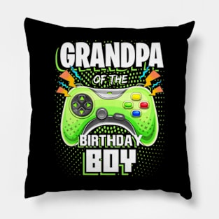 Grandpa of the Birthday Video Gamer Pillow