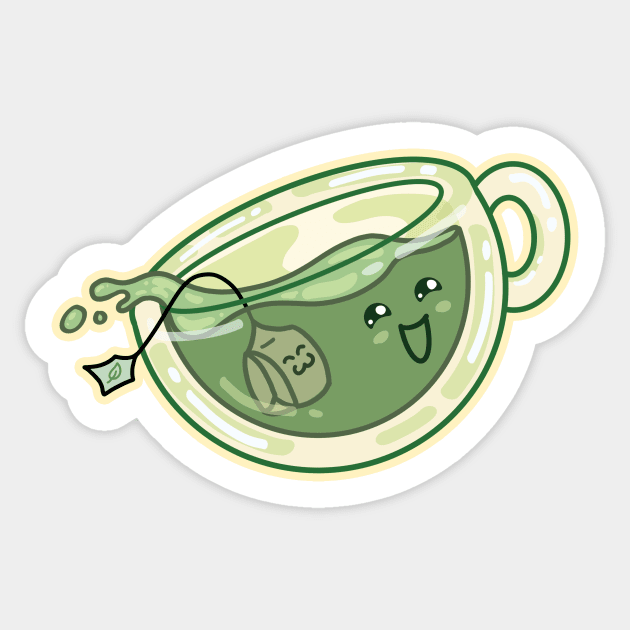 Teacup Cute Aesthetic Vinyl Sticker 