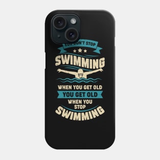 Swimming Old Man Swimmer Grandpa Gift Phone Case