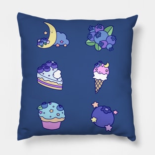 Pastry Stars and Blueberries Pillow