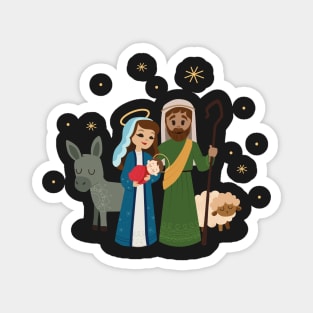 Christmas Nativity Family holding Baby Jesus Magnet