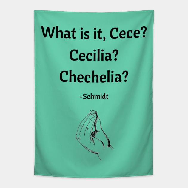 New Girl/Schmidt Cece Tapestry by Said with wit