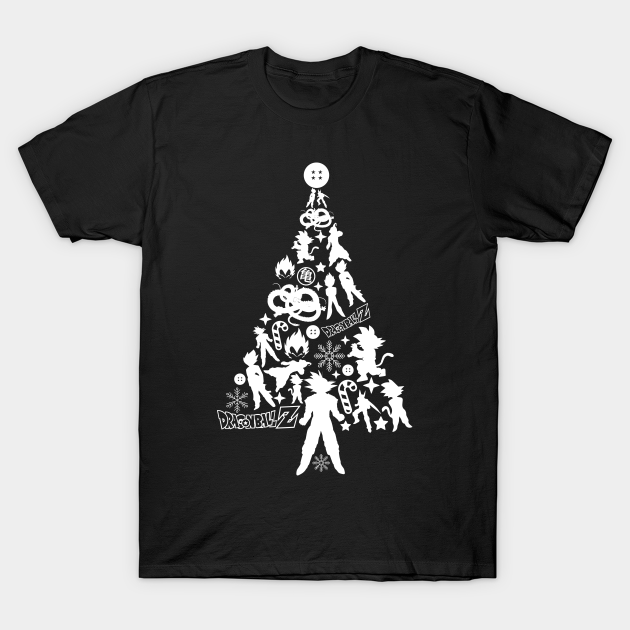 Dragon Ball Z Christmas Tree Silhouette White - Dragon Ball Z - T-Shirt