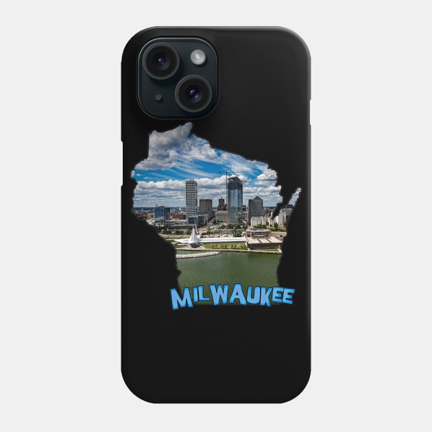 Wisconsin State Outline (Milwaukee) Phone Case by gorff