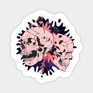 Virgo Zodiac Skulls Horror Pink Blue Magnet