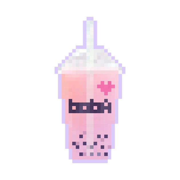 Pixel Boba - Taro by dbnibbles