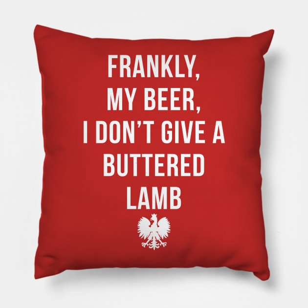 Dyngus Day Buttered Lamb Pillow by PodDesignShop