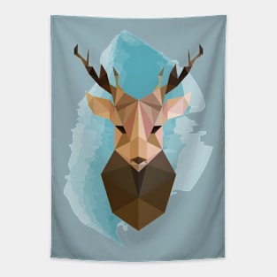 Geometric Reindeer Tapestry