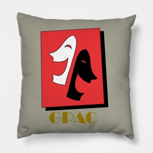 GPAC Logo Gold Text - Transparent Pillow