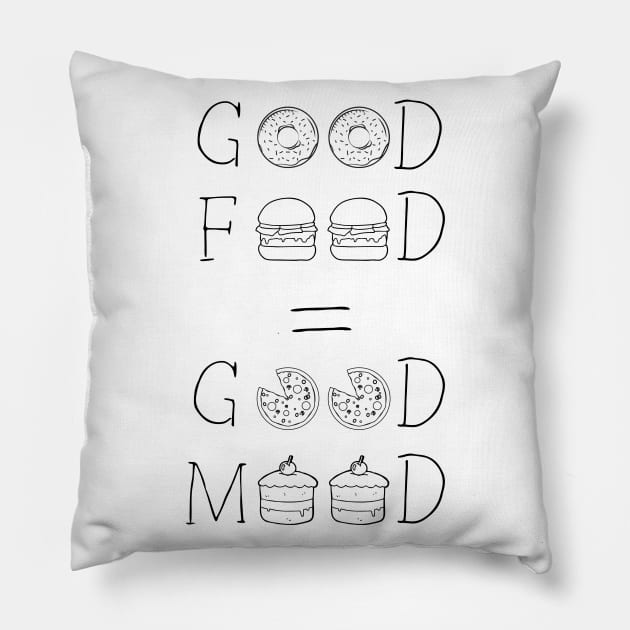 Good Food is Good Mood - Good Food Good Mood - Pillow | TeePublic