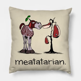 Funny Meatatarian Animal Meat Eating Pillow