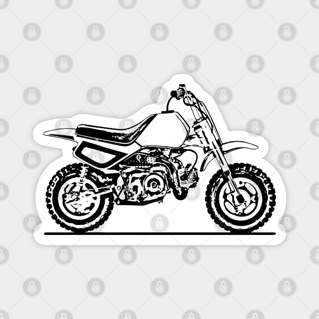 Z50R Motorcycle Sketch Art Magnet by DemangDesign