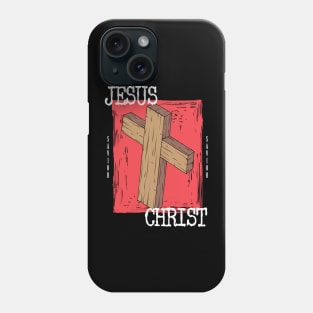 Jesus Christ - Woodcross Dark shirts Phone Case