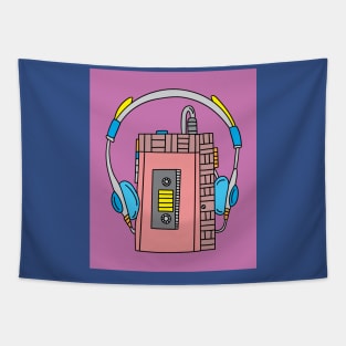 Old Colorful Stylish Retro Music Radios Tapestry