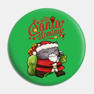 Christmas Santa Cat Pin