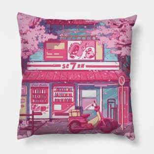 The aesthetic Japanese streets Pillow