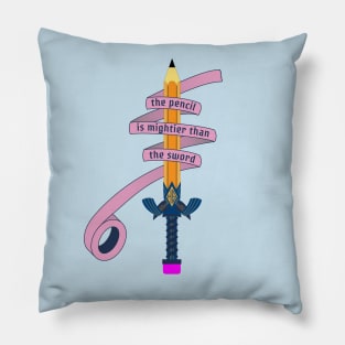 The pencil is mightier than the sword Pillow