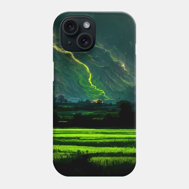 Green Lightning | Strike Home Phone Case by Kazaiart