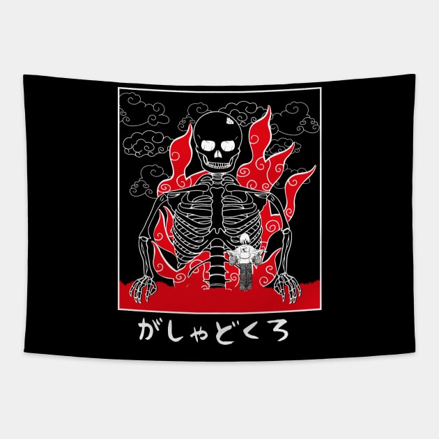 Gashadokuro Flames Tapestry by Thrylos Store