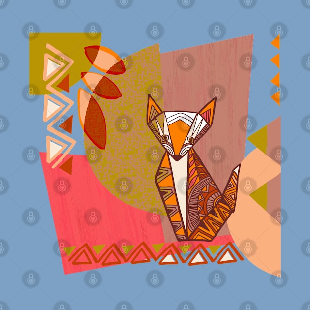 Origami Fox Collage by DrawnByKate