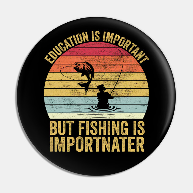 Kids Fishing Shirt - Education Is Important But Fishing Is Importanter Funny T-Shirt - Youth Fishing Shirt - Fishing Gift for Kids