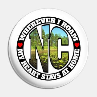 Heart Stays Home - North Carolina Pin