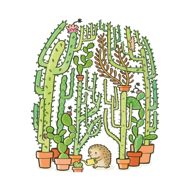 hedgehog cacti by AUDREYHELLADOPE