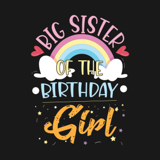 Big Sister Of The Birthday Girl Proud Sibling T-Shirt