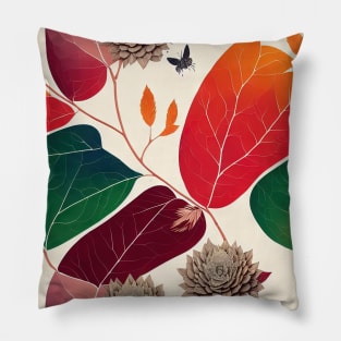 Chromatic Botanic Abstraction #75 Pillow