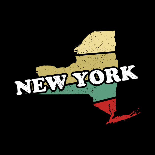 New York State Vintage Retro Souvenir Gift product by Blue Zebra