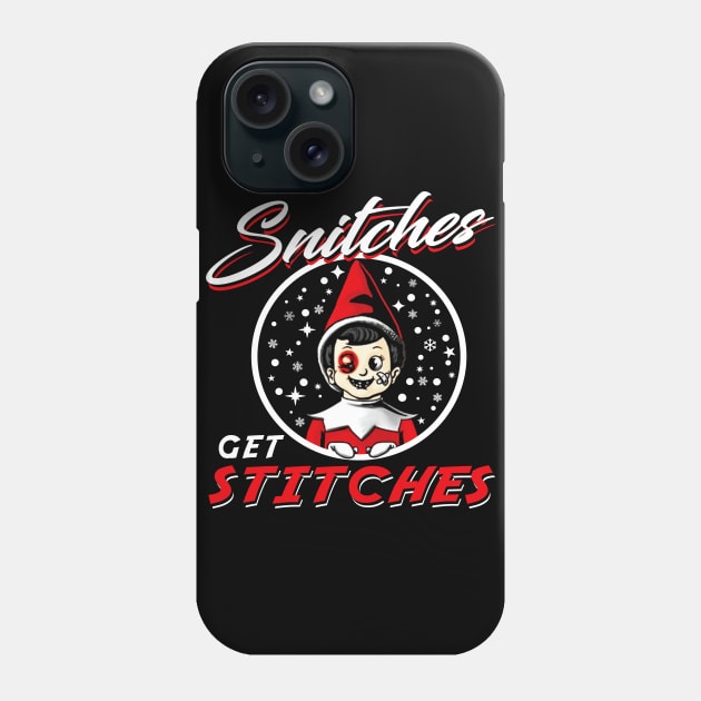 Snitches Get Stitches Elf Phone Case by Alema Art
