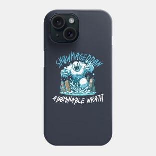 Snowmageddon Abominable Wrath - Angry Monster Snowman Phone Case