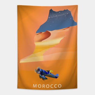 Morocco Map travel poster Tapestry