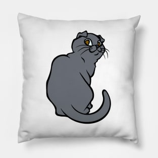 Little Gray Scottish Fold Pillow