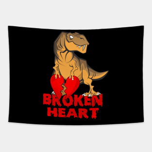 Dinosaur Broken Heart tees Tapestry