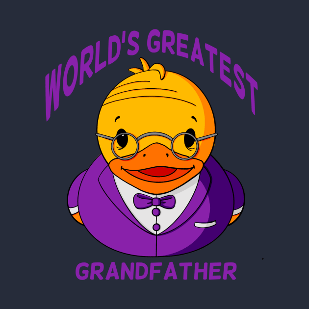 World’s Greatest Grandfather Rubber Duck by Alisha Ober Designs