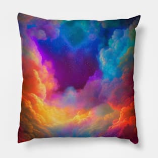 Trippy Space Clouds Pillow