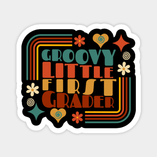 Groovy Little First Grader First Day of School Magnet