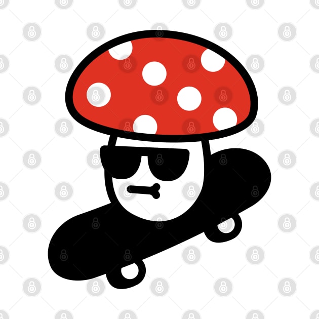 Skateboarding Fly Agaric by imotvoksim