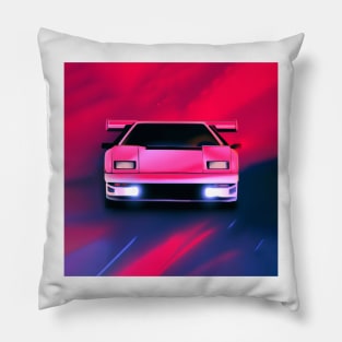 Fantasy 80s supercar Pillow