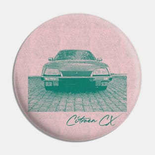 Citroën CX - Retro Styled Art Print Pin