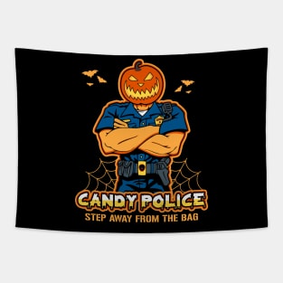 Candy Police Halloween Tapestry